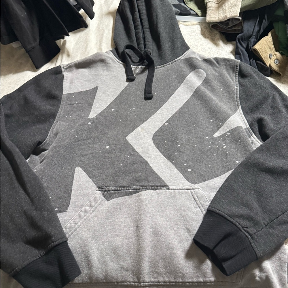K2 Gray and Black Men's Hoodie